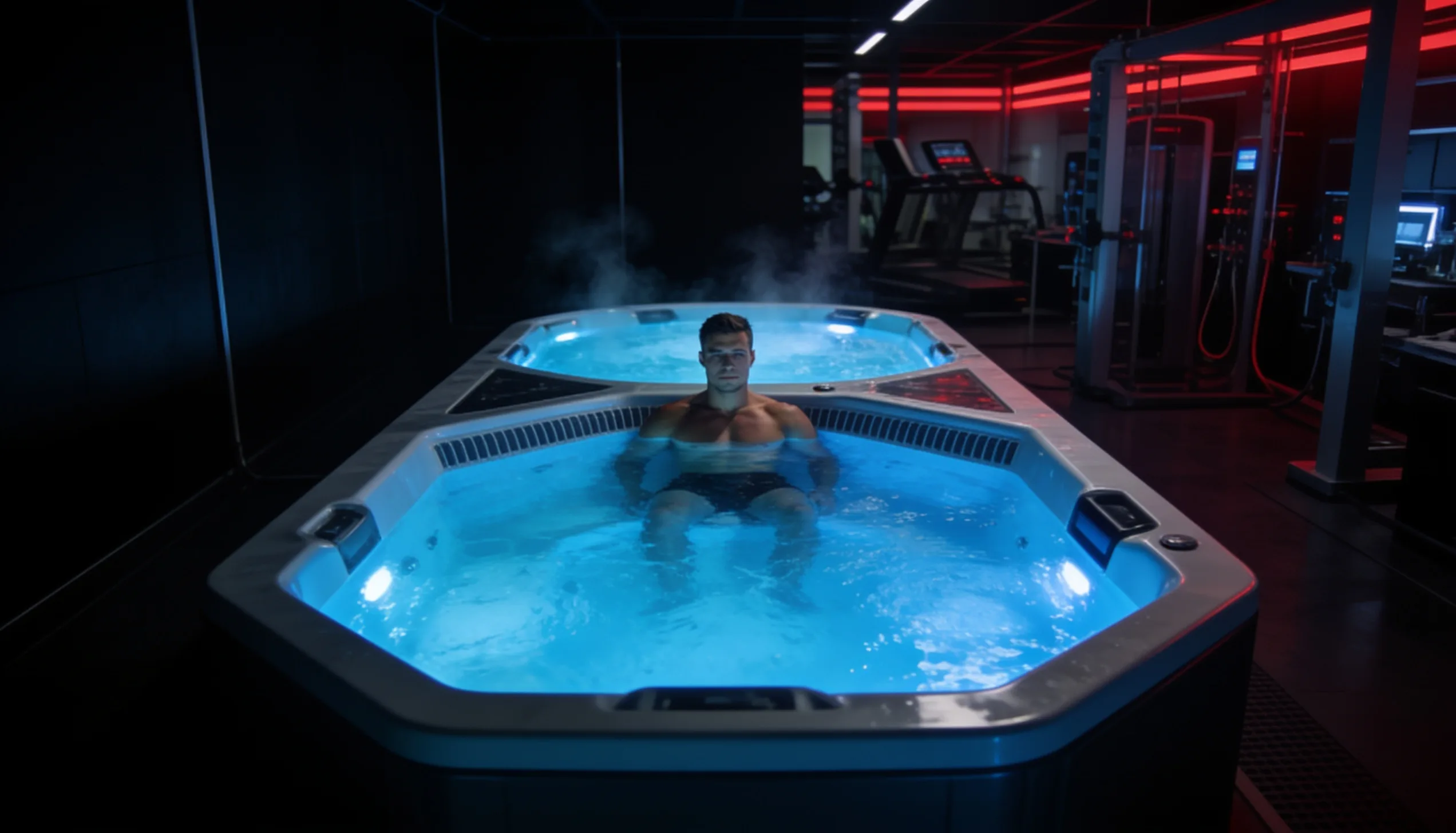 Athlete recovering inside the ARC/01 recovery laboratory